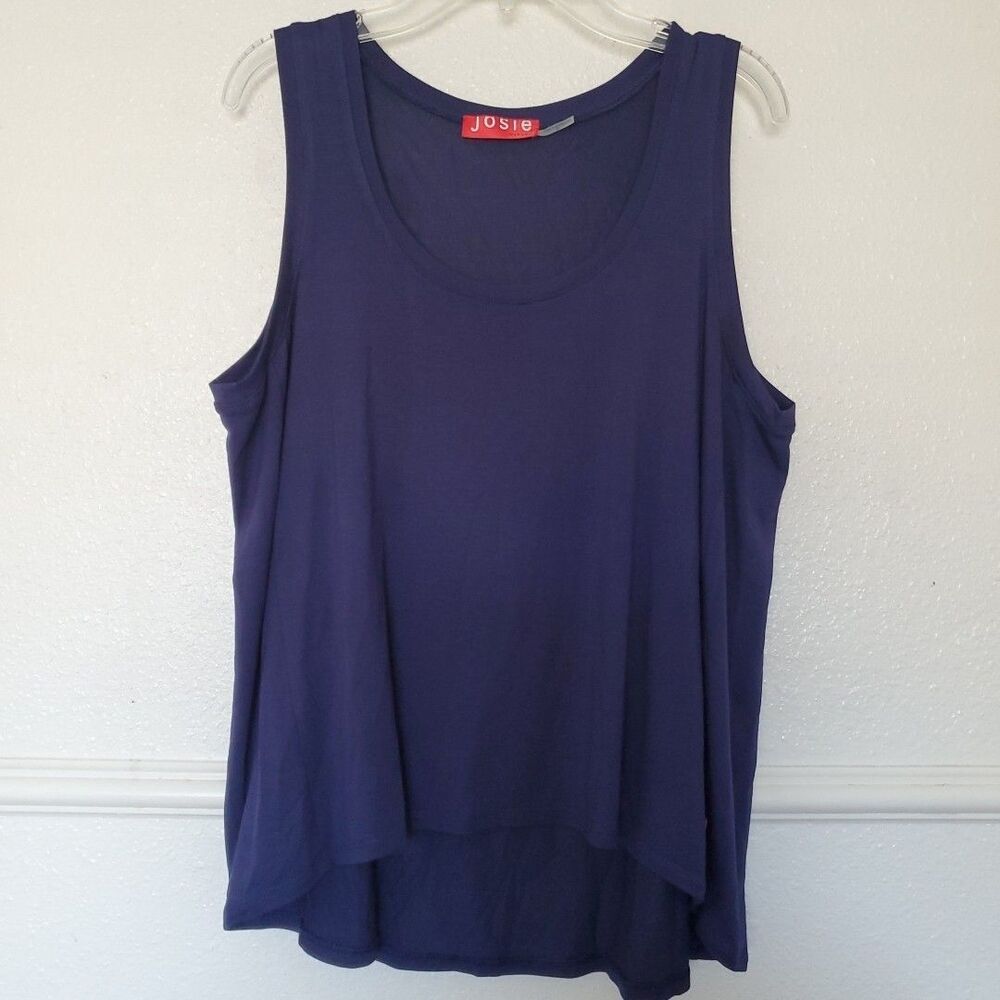 Natori Josie Swing Tank Lounge Pajama Top Color Blue Size M‎ Medium
